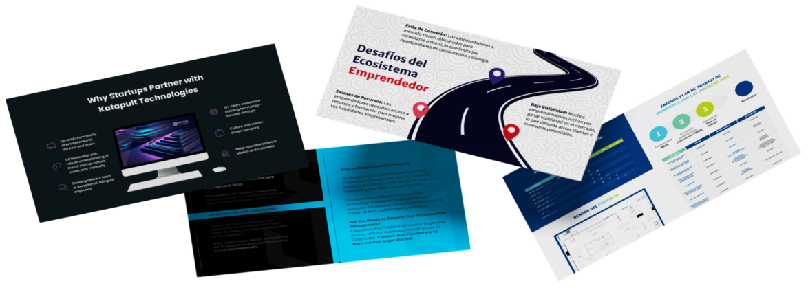 Brochure digital empresarial - Presentaciones gráficas con temas empresariales y tecnológicos